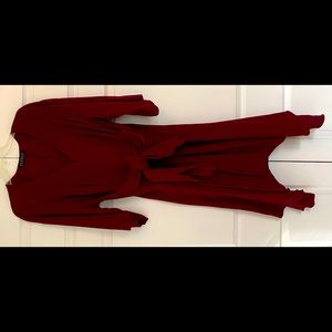 Cranberry tie waist dress